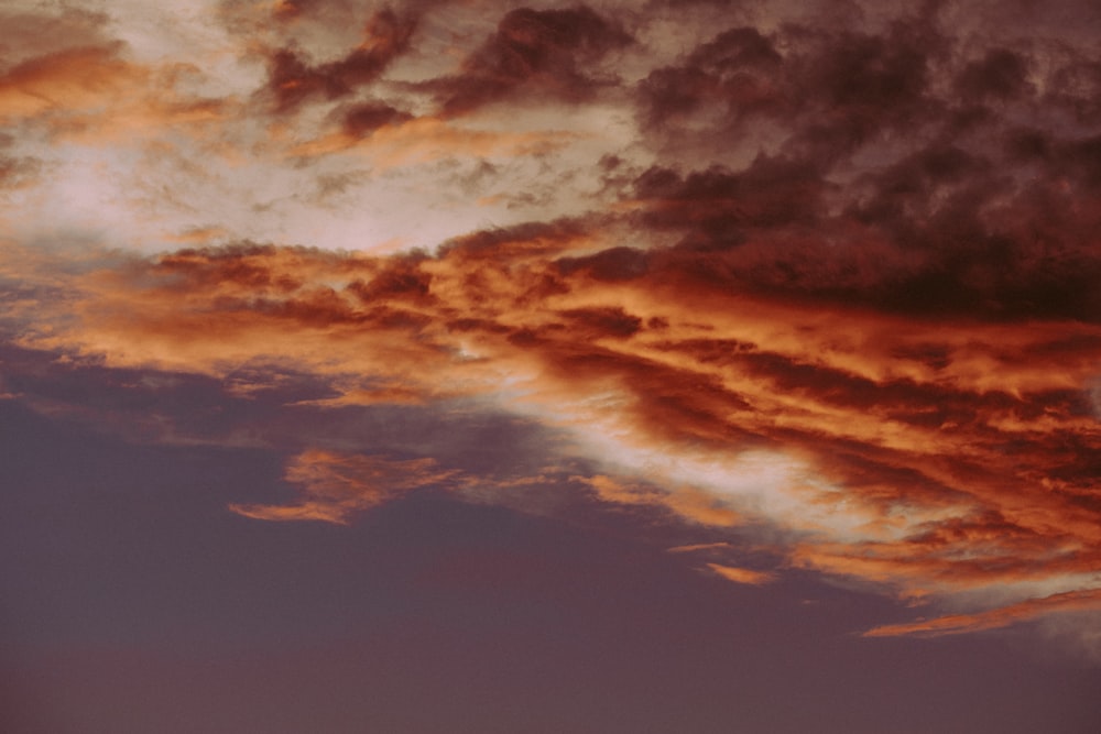 gray and brown clouds at golden hour