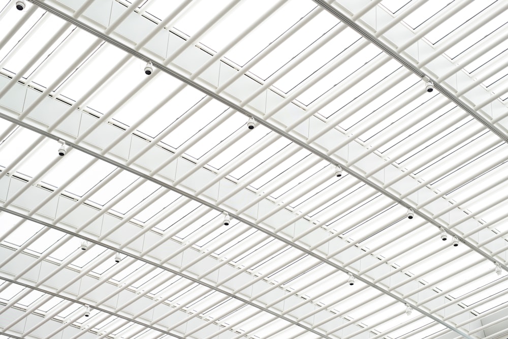 lamps on metal framed roof