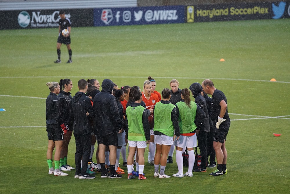 football team on field