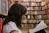woman reading book
