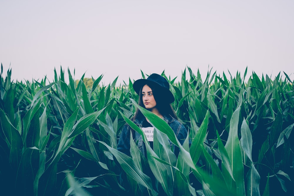 woman standing on grass field