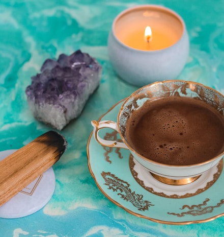 mug with brown coffee inside