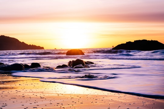 sunset over horizon in Ocean Beach United States
