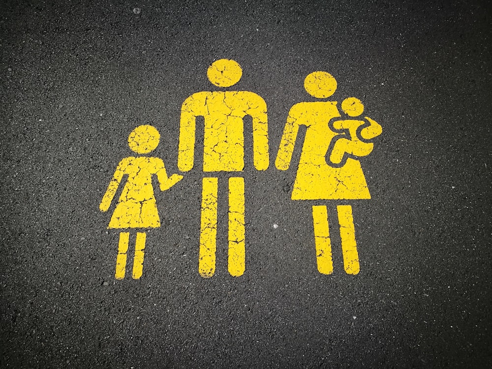 yellow family sign