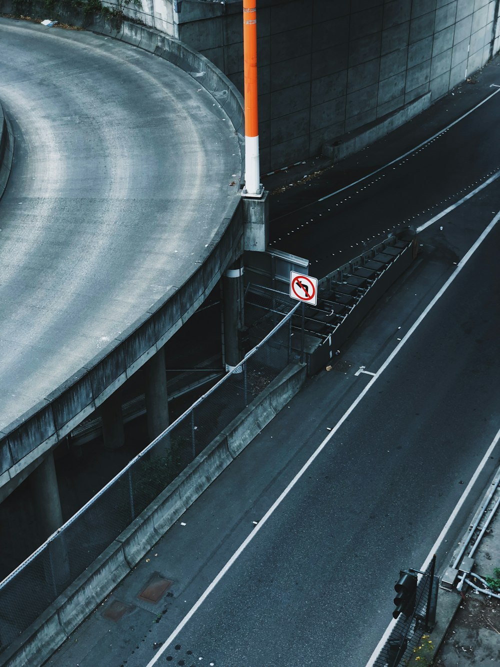 aerial photography of road