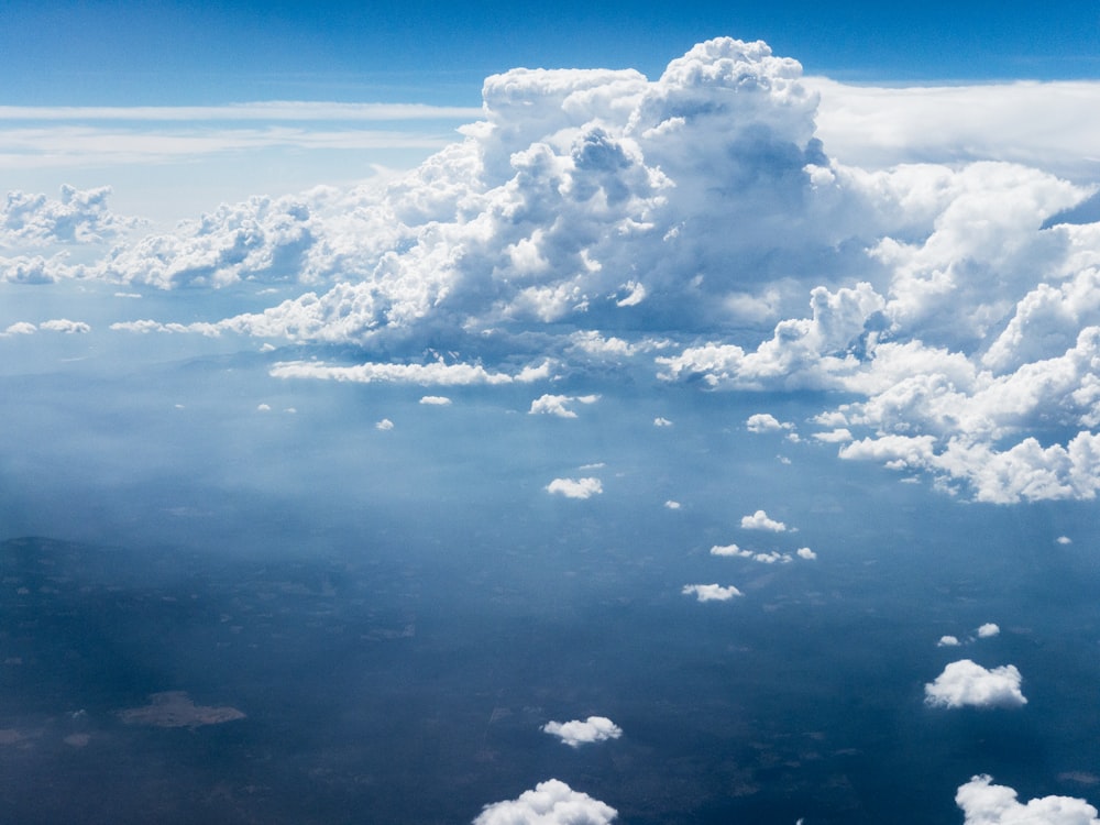 bird's eye view photography of clouds