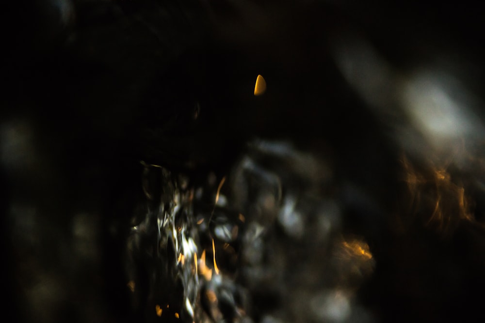 water droplets on black surface