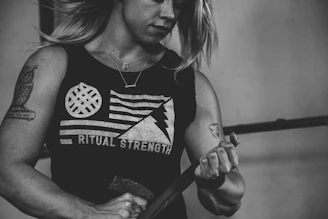 woman wearing sleeveless top