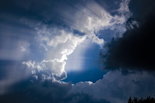 cloudy sky with light