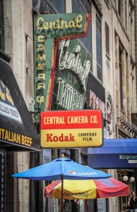 Central store marquee signage
