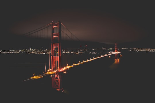 golden bridge during night time in Golden Gate National Recreation Area United States