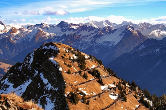 landscape photography of mountain range in Dünserberg Austria