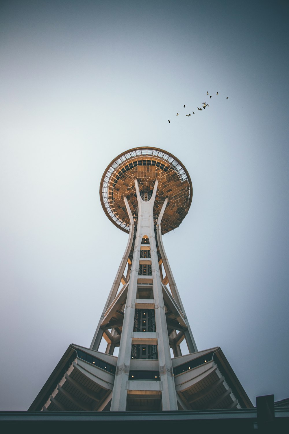 Fotografía de paisaje de la torre