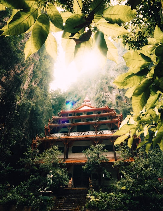 orange and white temple in Sam Poh Tong Temple Malaysia