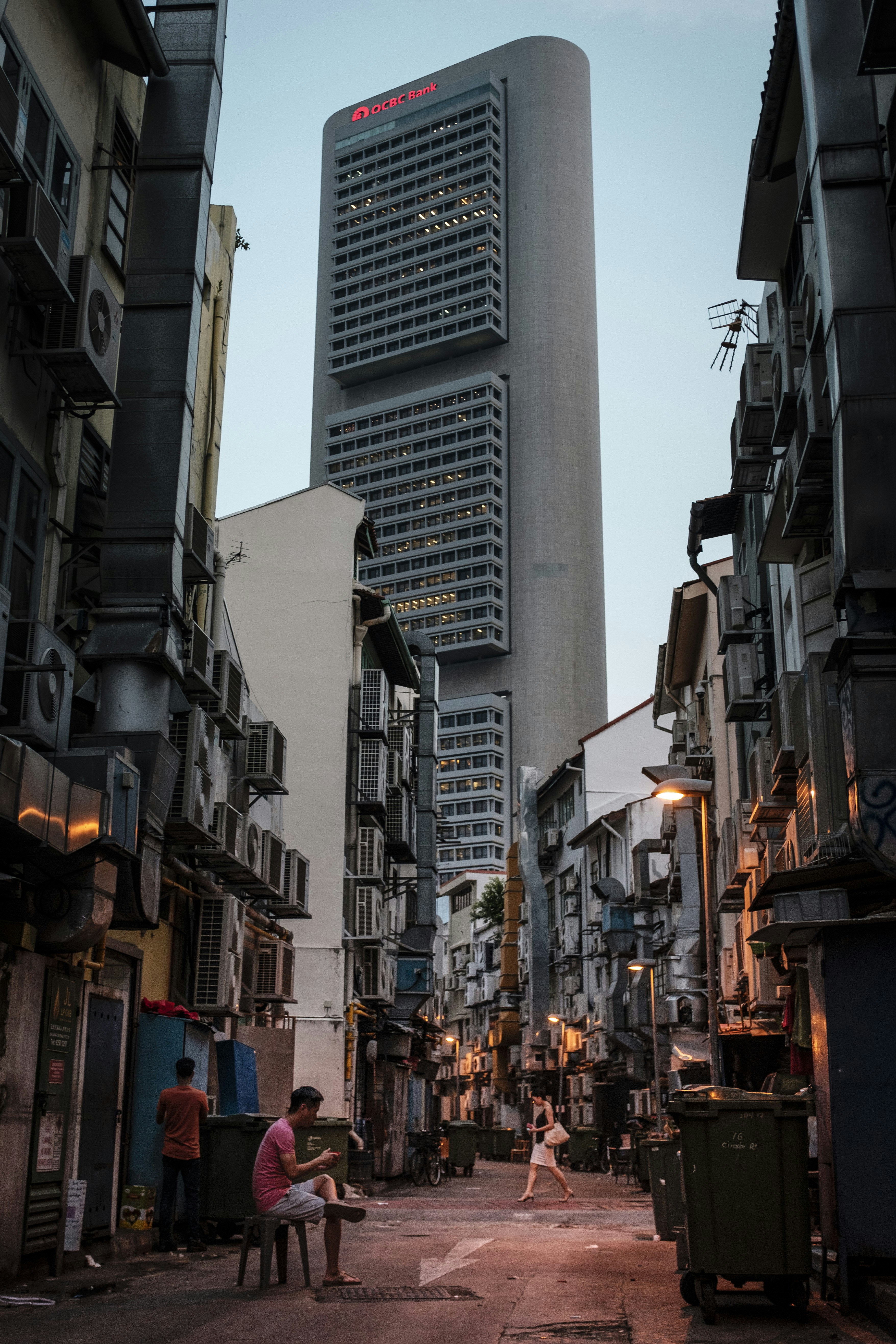 gray and black concrete buildings under blue sky