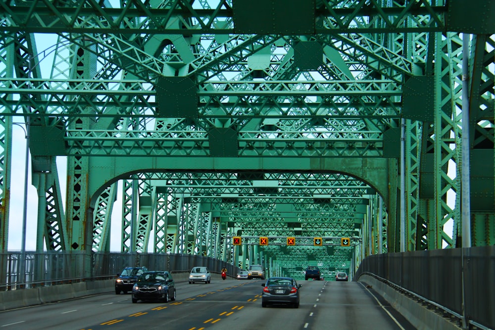 cars on bridge