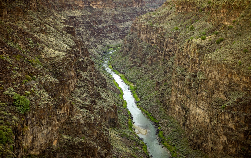 rivière entourée de montagnes