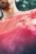Model wearing a soft cotton velora t-shirt in a vibrant color