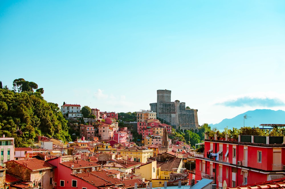 red and white concrete buildings under blue sky