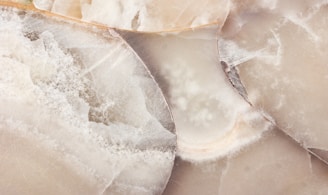 a close up of a piece of food on a table