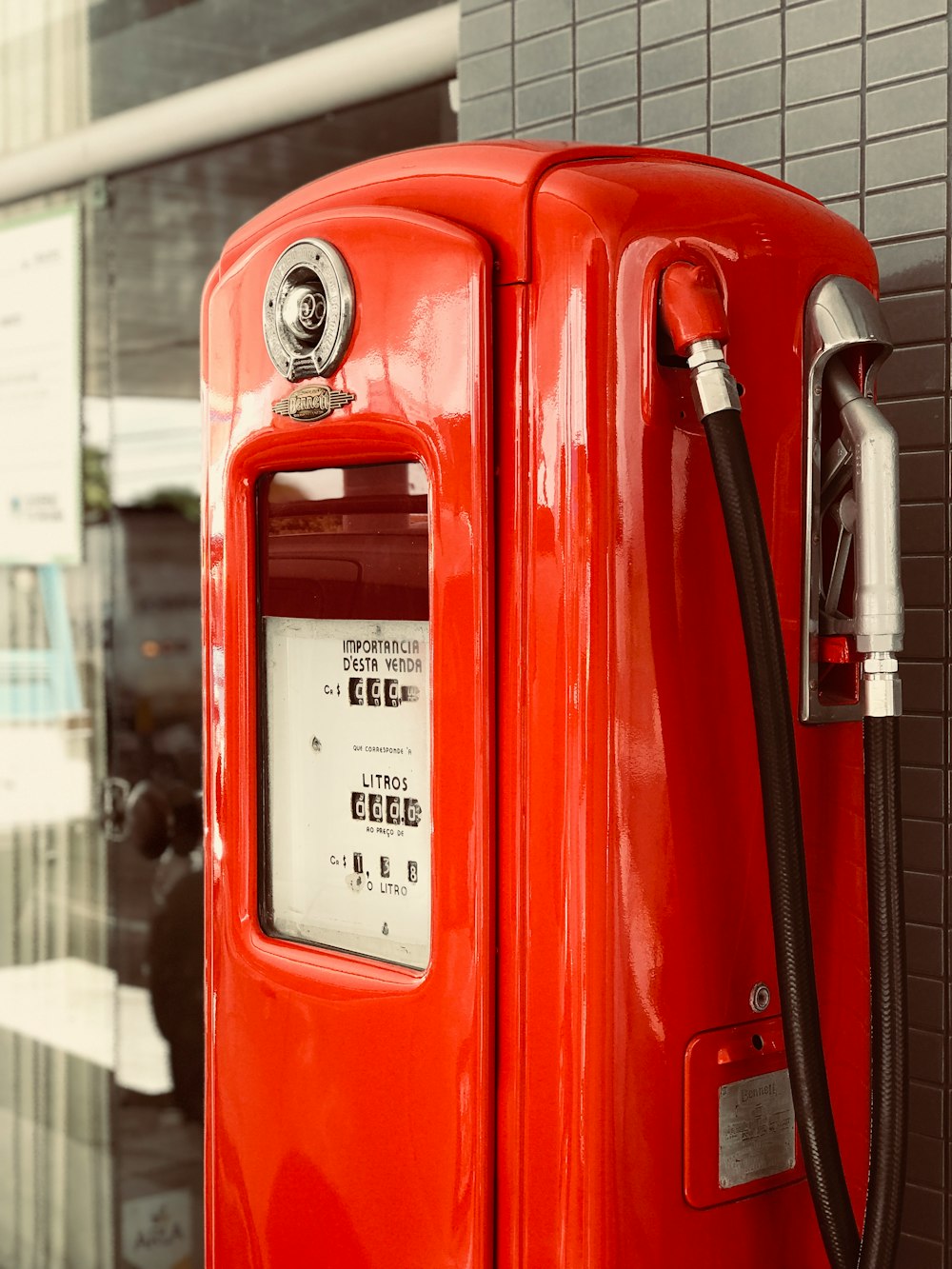 red gas station
