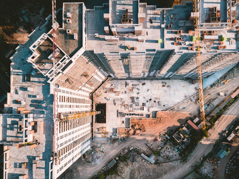 bird's eye view photography of high-rise building