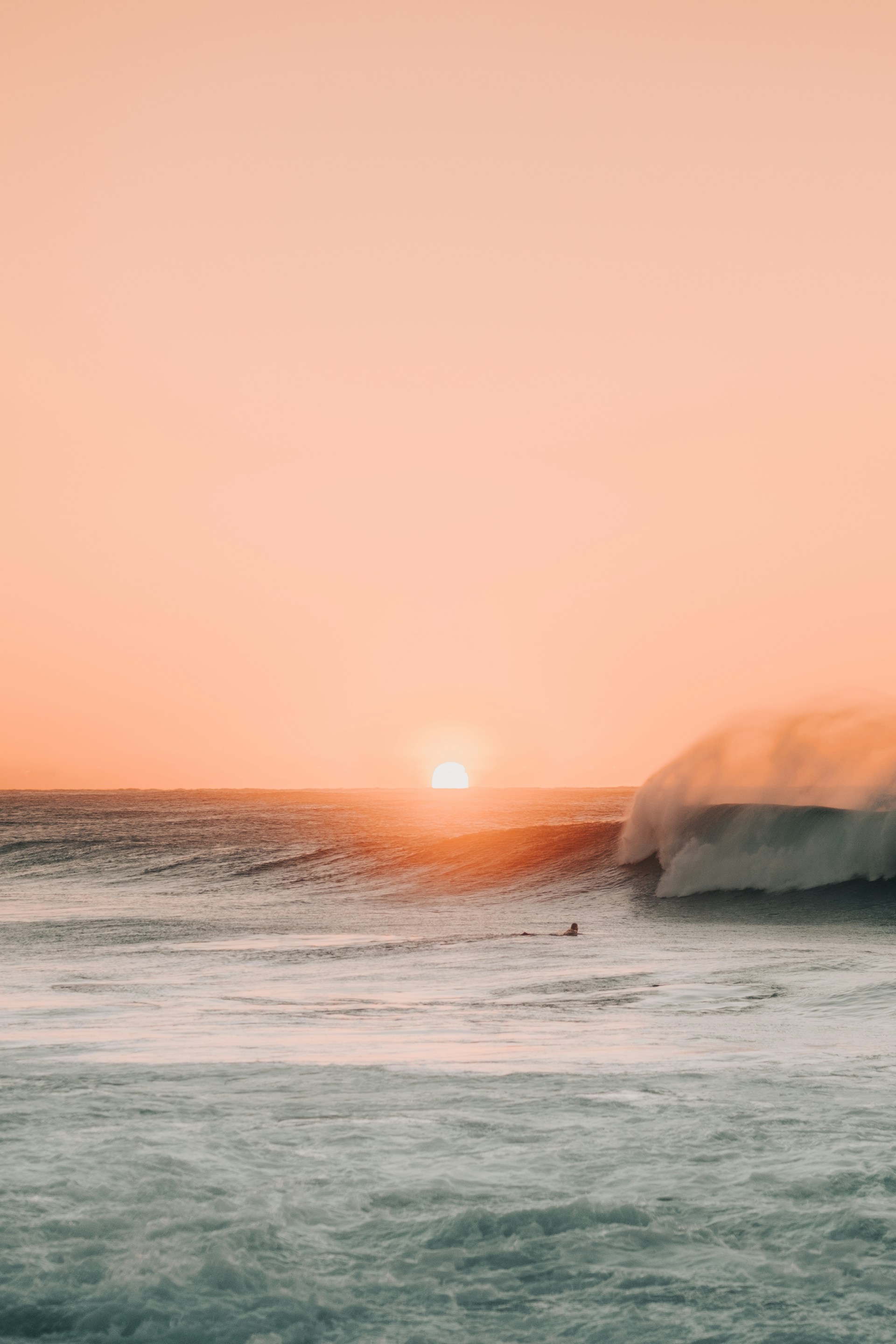 sea waves during golden hour