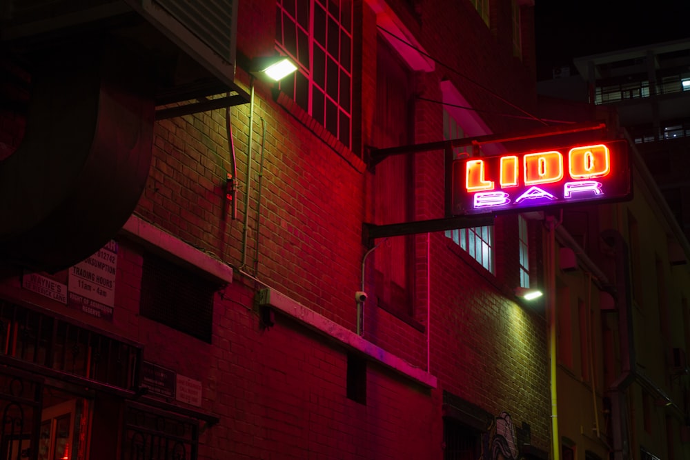 LIDO Bar marquee signage