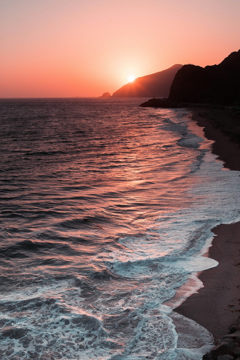 beach during golden hour