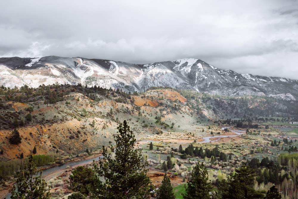 photographie de paysage de montagnes