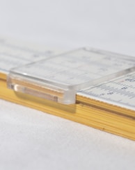 brown and white measuring ruler