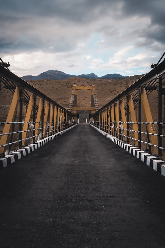 brown concrete bridge in Spiti Valley India