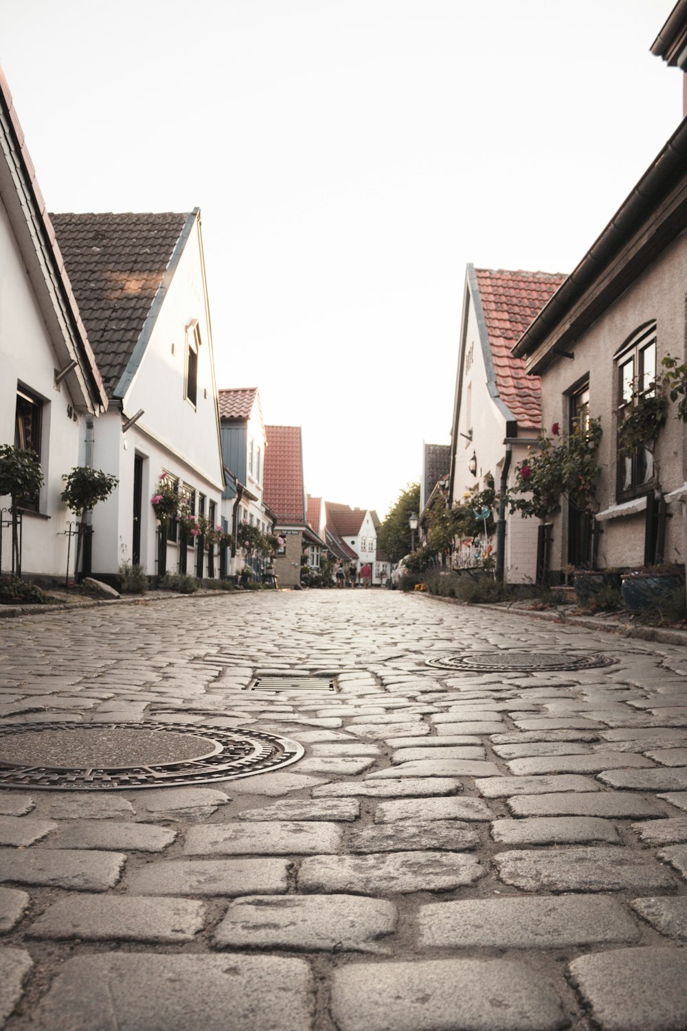 worm's eye view photography of white houses