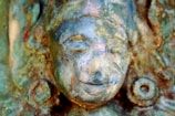 Close-up of a weathered face of an elder sharing a legend.