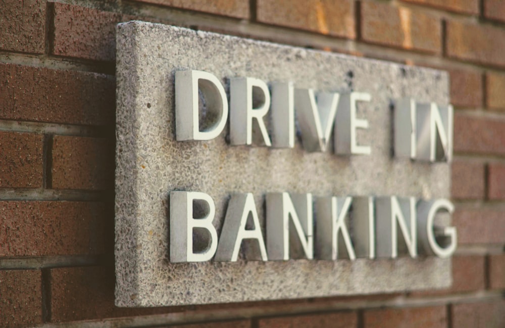 drive in banking signage