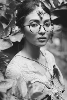 grayscale near garden