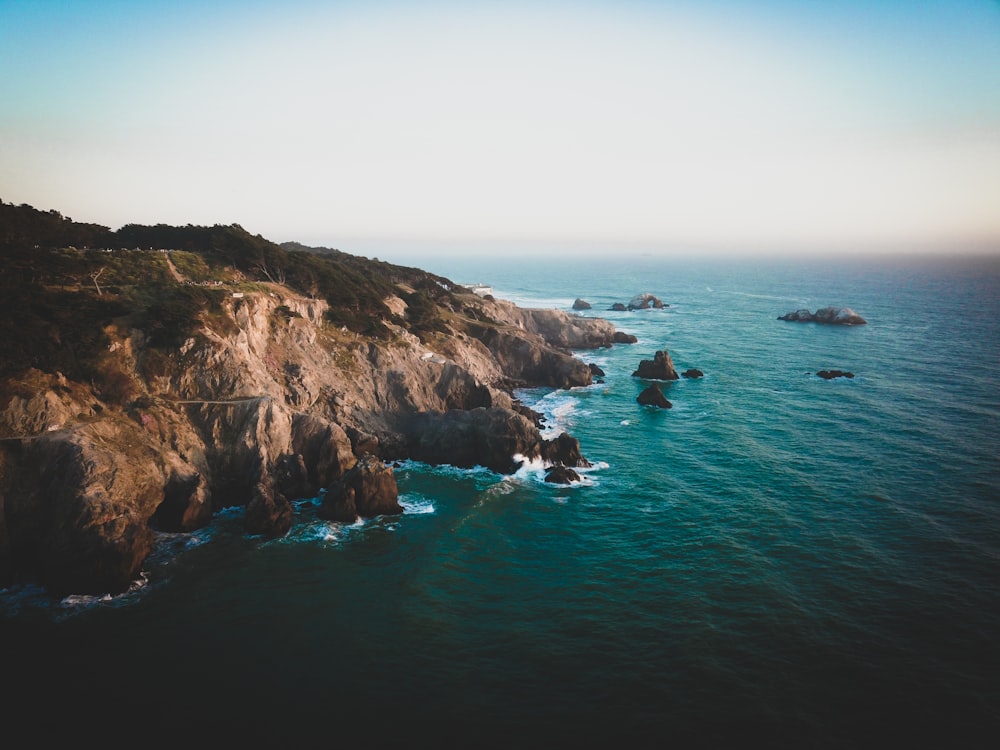 Photographie aérienne de l’île