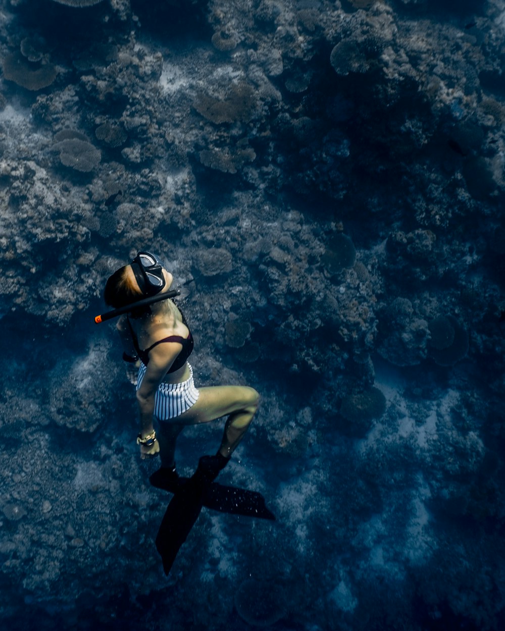 woman doing diving