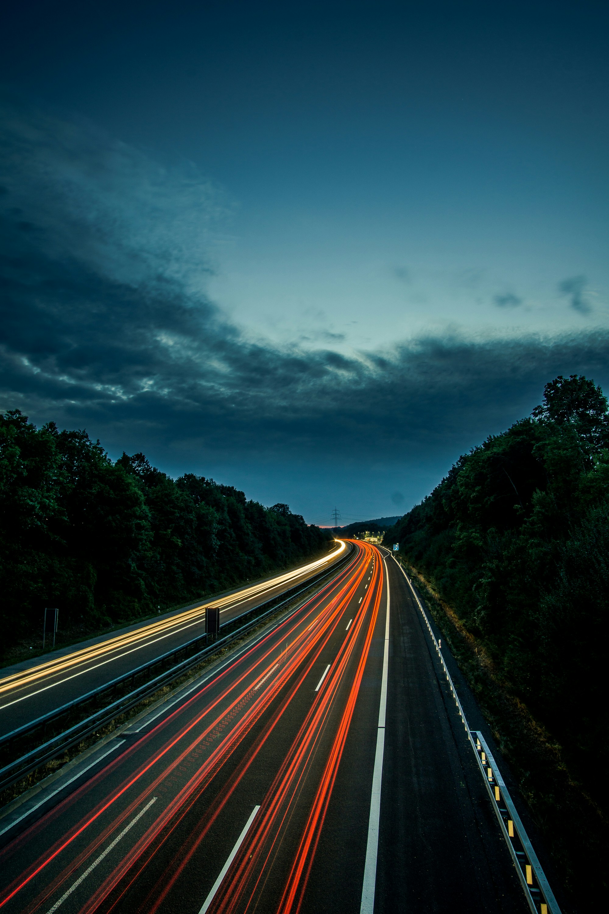 long exposure of street lights