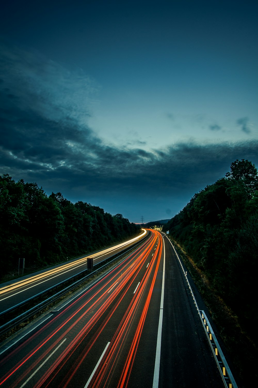 long exposure of street lights