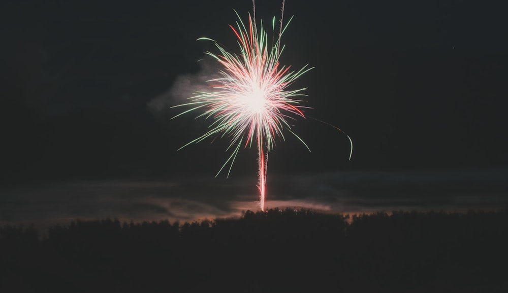 long exposure of fireworks