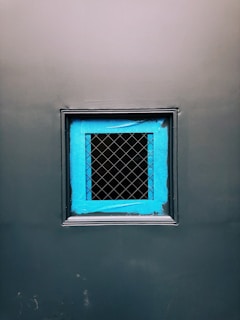 gray framed window