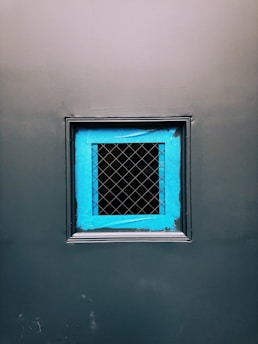 gray framed window