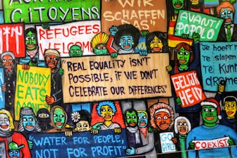 person holding quote painting