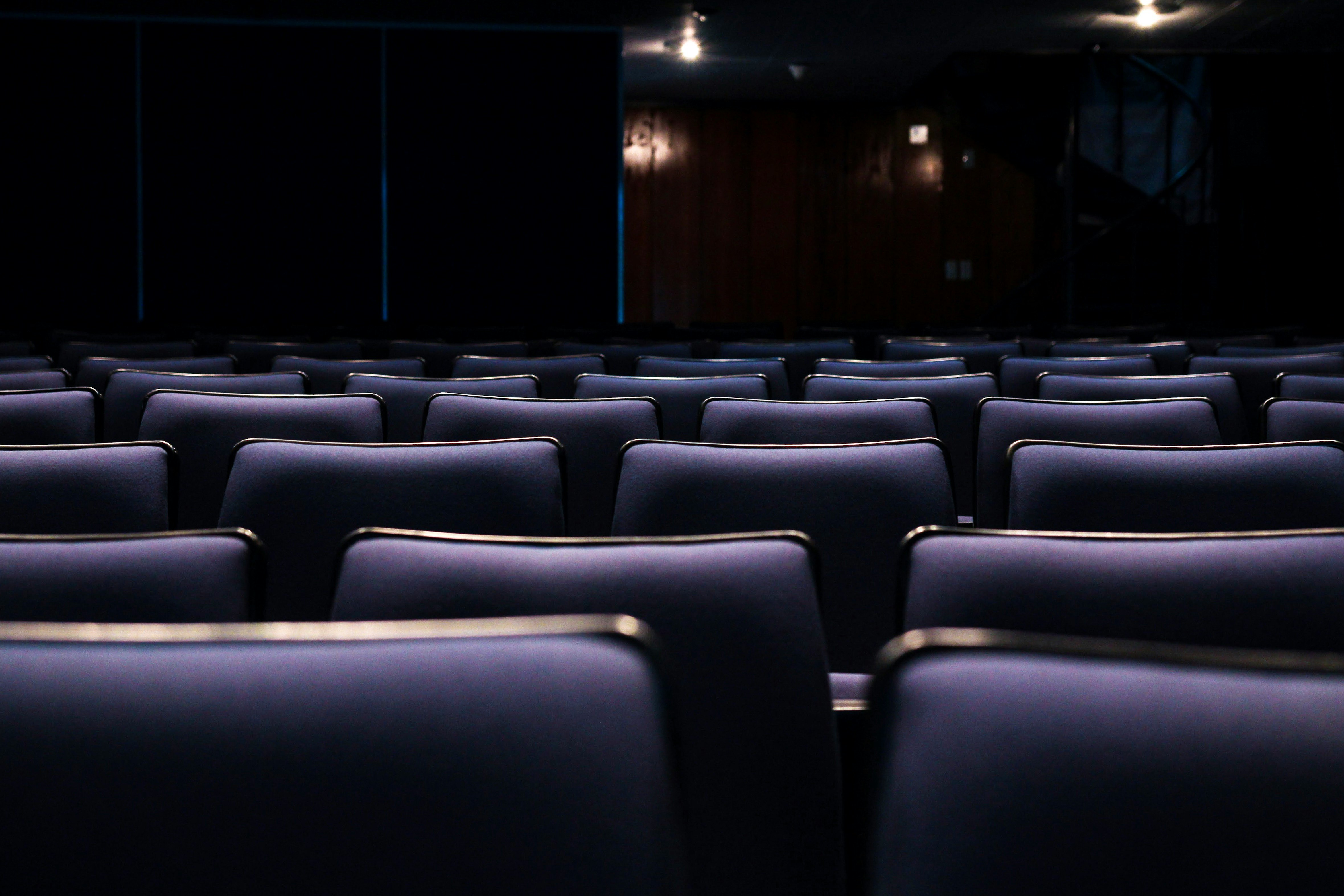 gray leather theater seats