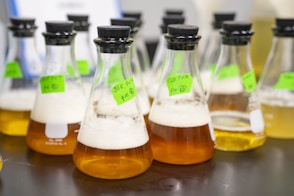 clear glass Erlenmeyer flask lot