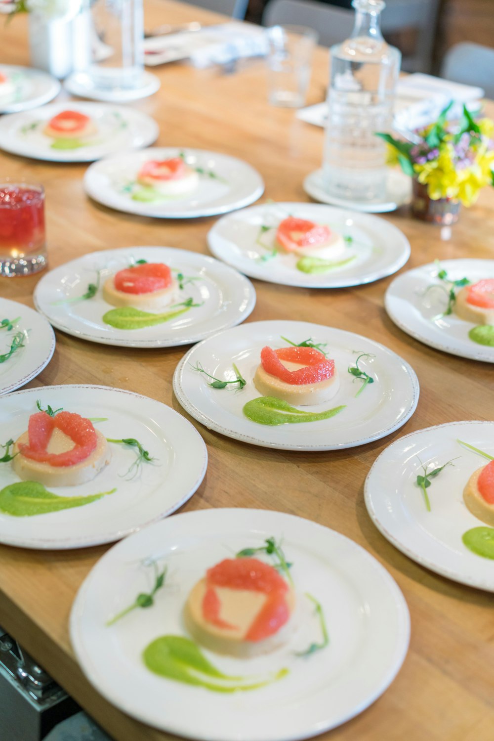 pomelo dish on table