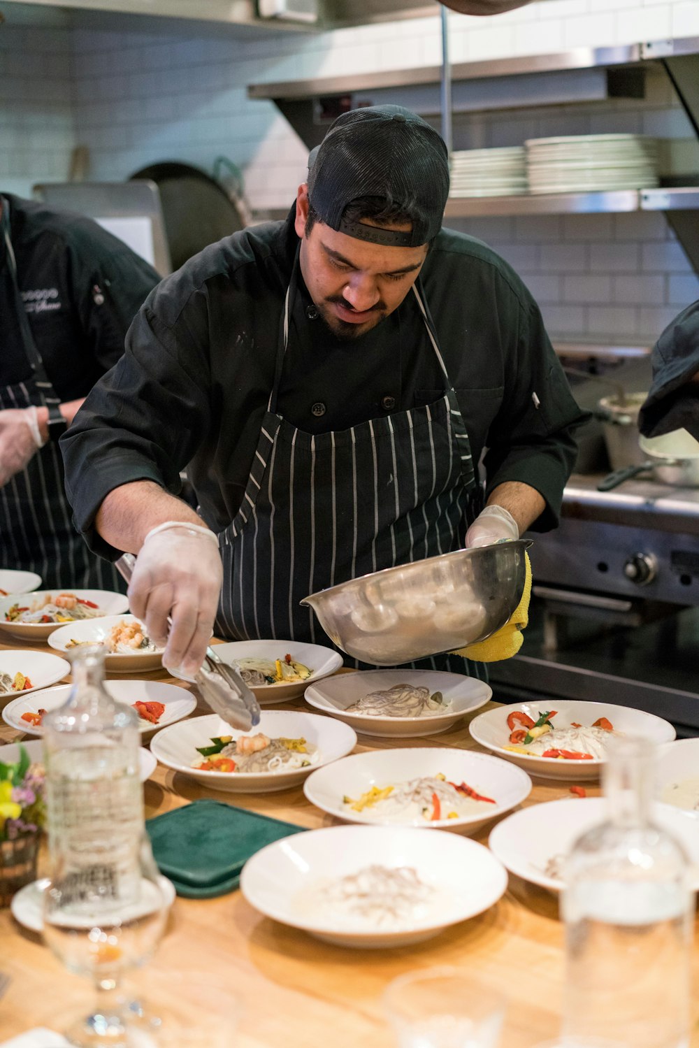 man cooking in kitchen