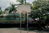 white basketball hoop outdoor