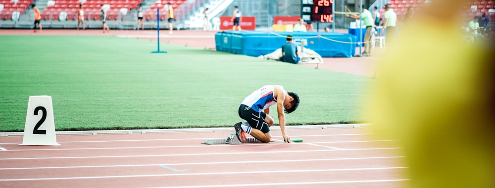 man about to run track and field